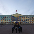 During the State Visit from Switzerland October 2010, the Palace was illuminated by Swiss light artist Gerry Hofstetter during the gala dinner the first evening (Foto: Gerry Hofstetter)